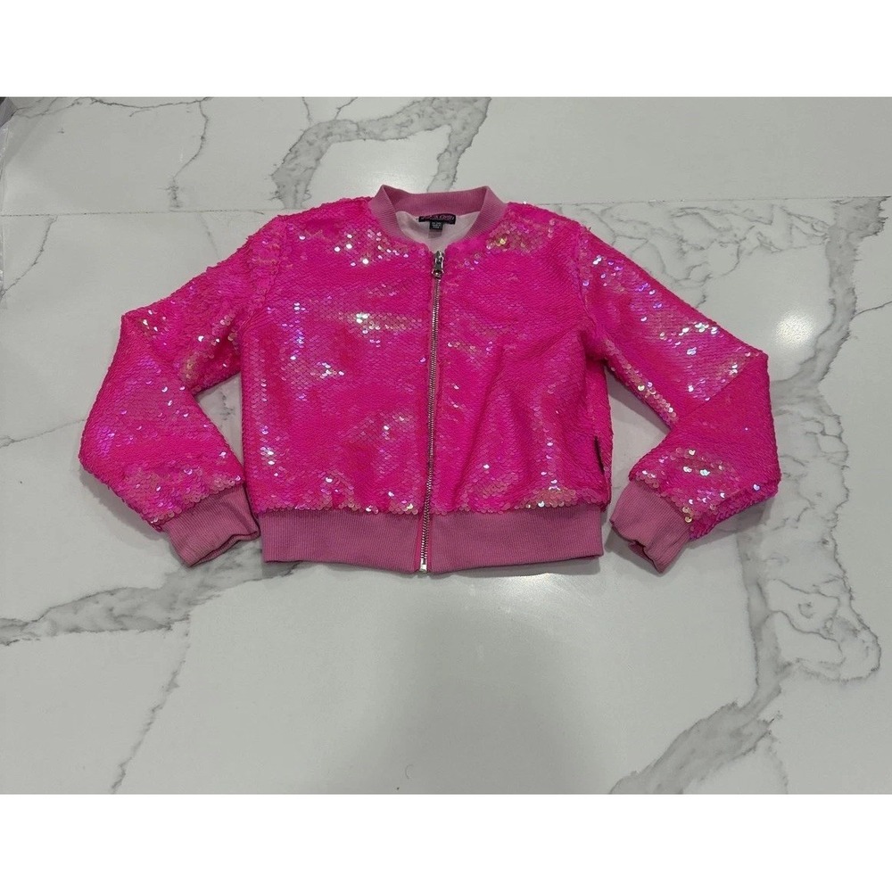 JoJo's Closet Hot Pink Sequence Jacket. Size 4/5 (XS) Kids